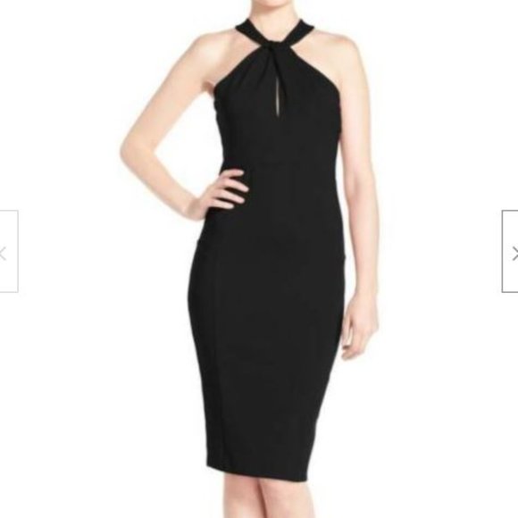 Felicity & Coco Dresses & Skirts - FELICITY & COCO Halter Twist Sheath Midi Dress NEW